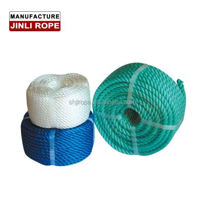 China (JINLI ROPE) UV Resistant PP Polyester / Nylon 3 Strand / Twisted Yachting Marine Mooring Rope for sale