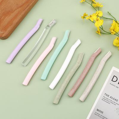 China Plastic Safety Blade Supplier Trimmer Disposable Makeup Tool Eyebrow Shaving Razor Eyebrow For Women for sale