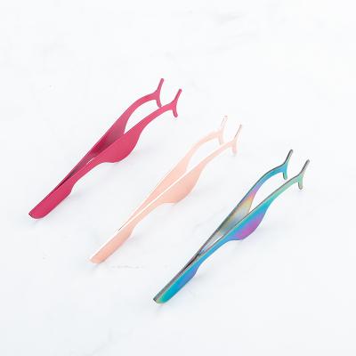 China JJ002 Popular Makeup Tool Stainless Steel Eyelash Tweezers With Custom Logo Tool Eyelash Curler Eyelash Perm Kit for sale