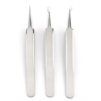 China Comfortable Eyelash Extension Tweezers Make Up Tools Stainless Steel Eyelash Tweezers for sale