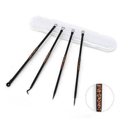 China Comfortable 4pcs/box Dual End Acne Removal Needles Extractor Tool Set Beauty Care Blackhead Remover for sale