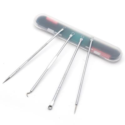 China 4pcs/set Acne Needle Stainless Steel Pimple Tool Blackhead Remover Extractor Tool Kit With Box AD004 for sale