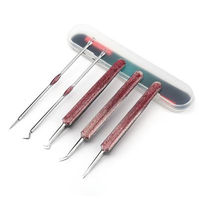 China Comfortable 5 Pcs / Set 5 in 1 Acne Blackhead Whitehead Removal Needles Extractor Remover Tool Kit Factory Supply From Walmart for sale