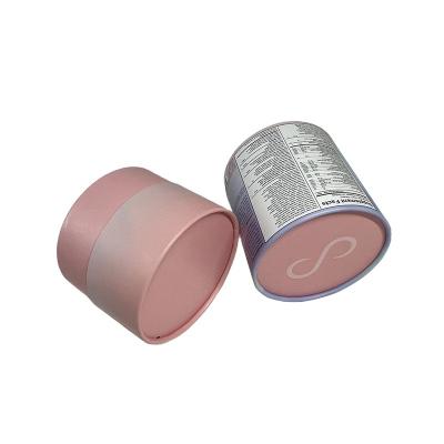 China Recyclable Custom Logo cylindrical canister cardboard cylinder round box paper tube packaging box for cosmetic gift boxes for sale