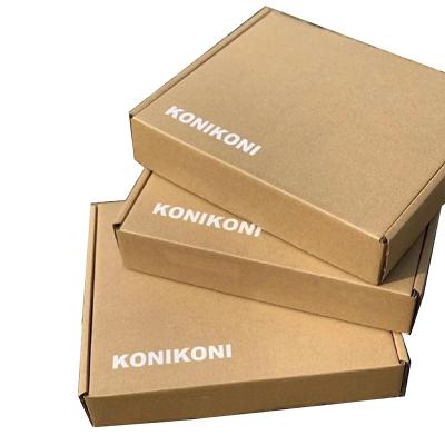 China Recyclable Customized Printing Logo Eco Friendly Brown Kraft Box Packaging E Flute Corrugated Cardboard Mailing Shipping Box manufacturers for sale