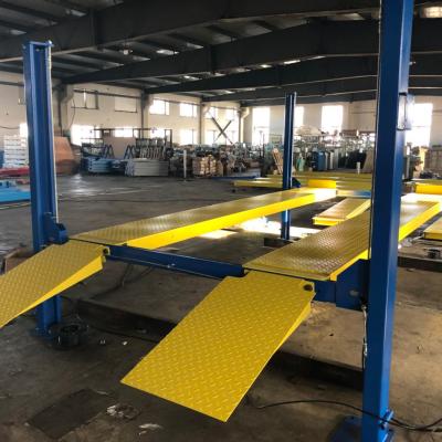 China cheap 4t 4500kg hydraulic four post lift optional 4000kg for sale