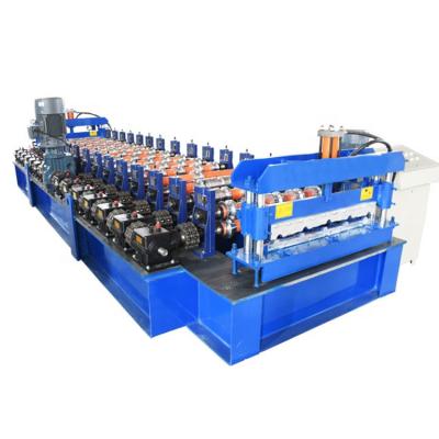 China Hotels Trapezoidal Maker TR5 Sheeting Machine IBR Color Steel Panel Roll Forming Making Machine Price for sale