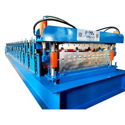 China Hotels TR4 and TR5 / IT4 and IT5 Two Double Layer in One IBR Trapezoidal Steel Sheet Roof Cold Roll Forming Machine for sale