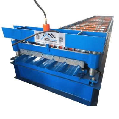 China Trapezoidal Type Hotels PPGI GI PPGL GL Metal Sheet Making Machine 1020 IBR Roofing Sheet Roll Forming Machine for sale