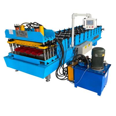 China High Quality Automatic Hotels Roll Forming Color Steel Metal Brick Profile Glazed Roof Tile Making Machine for sale