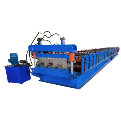 China Hot Sale Hotels PLC Galvanized Metal Deck Sheet Making Machine Steel Panel Floor Deck Roll Forming Machine Price for sale