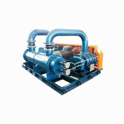 China Low failure rate/stability/adaptive pressure stable and durable roots blower for sewage treatment high pressure vacnum packing two stage tandem roots blower for sale