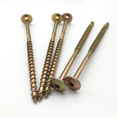 China Yellow Main Head Zinc Wafer Flange Screws Torx Wooden Structural Screws for sale