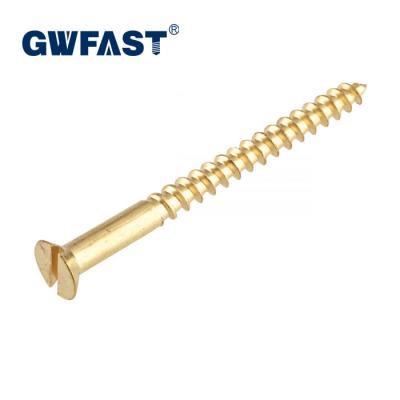 China CSK Flat Countersunk Flat Slotted Wood Screws Wood Screws Brass Wood Screws Brass Countersunk Countersunk Slotted Screw for sale