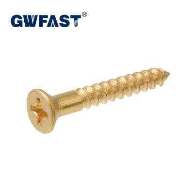 China Phillip Wood Screw Brass Flat Countersunk Flat Countersunk CSK Phillip Wood Screw for sale