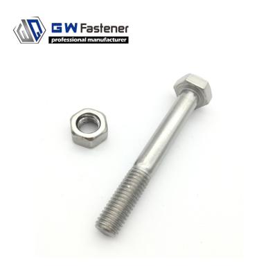 China A2 GW Fastener Manufacturer Stainless Steel Hex Bolt Nut Joint A4 SS 316 Bolt And Nut SS 316 Bolt for sale