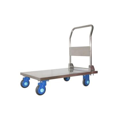 China Tools 150kgs 304 Stainless Steel Platform Hand Trolley Uni-silent Truck ST150-DX for sale