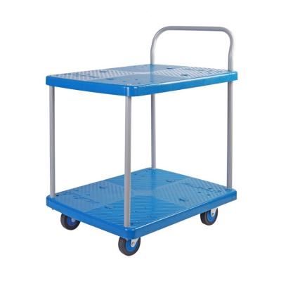 China Uni-quiet Warehouse Service Truck Trolley Plastic Tools Shelf 200kg Trolley PLA200T-T2 for sale