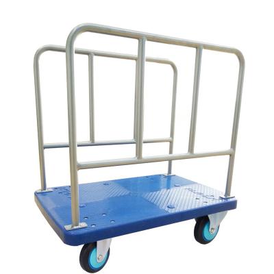 China Tools double push rail platform panel trolley flatbed hand truck PLA300T-BH for sale