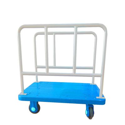 China Tools 300kgs Havey Duty Platform Panel Uni-silent Trolley with Dual Push Flat Rail PLA300N-BH for sale