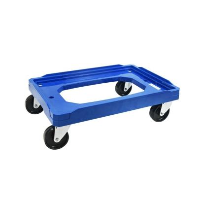 China Uni-quiet Universal Easy Carts Tools 150kgs Carry Tote Plastic Container Heavy Duty Moving Dolly Trolley PLA150A-ZDL for sale