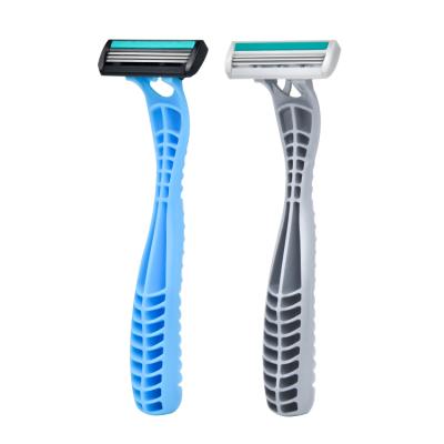 China HW-B361DL Fast Delivery HW-B361DL Handle Hotel Daily Disposable Plastic Consumer Triple Quick Delivery Opp Bag Blister Hang Pack 3 Triple Blade Razor for sale