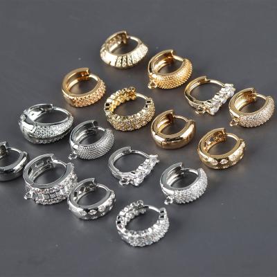 China Diy Earring Making Fashion Metal Zircon Multi Style Diy Earring Hooks For Women Jewelry Making Accessories M859 10pcs/lot for sale