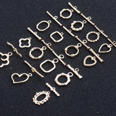 China Prevent Allergy Wholesale 18K Gold Plated Connectors Diy Necklace Bracelet Chain Jewelry Making Accessories M865 10 pcs/lot for sale