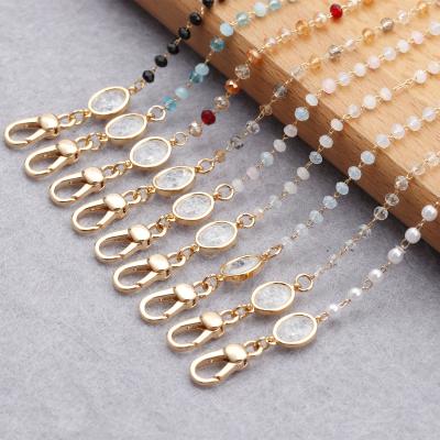 China Simple Decoration Style 18K Sunglasses Eyewear Gold Plated Diy Chain Necklace For Women Jewelry M832 75cm/lot for sale