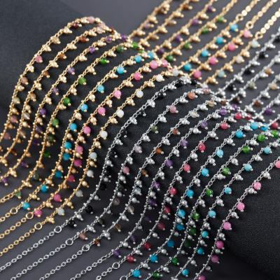 China Metal Choker Charm CLASSIC Colorful Natural Stone Necklace For Fashion Women Jewelry Gift M1065 1pcs/lot for sale