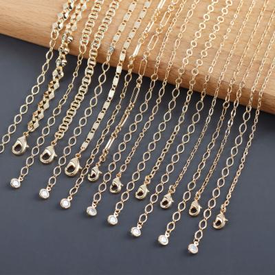 China CLASSIC Vintage Simple Design Choker Necklace 18K Gold Plated Long Link Chain For Women Jewelry Gift M1053 for sale