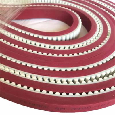 China Synchronous Pu Timing Belt With Red Adhesive / Polyurethane Timing Belt for sale