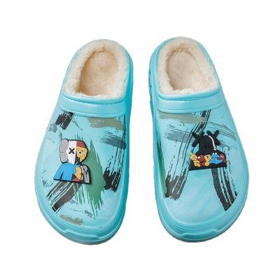 China Hot Selling Fashion Trend Good Quality Plush Winter Fur Home Cotton Fluffy Slippers for sale