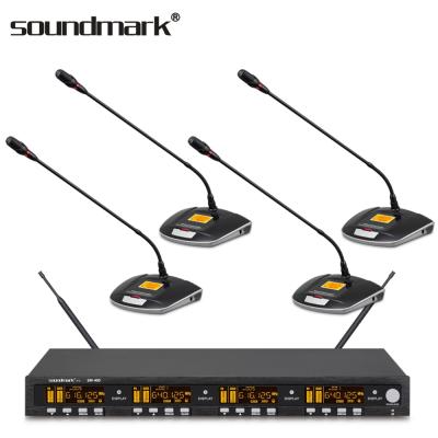 China Wireless four channel location microphone/gooseneck microphone SM-400 meeting/training microphone, condenser microphone for sale