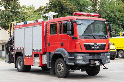 China Deutschland-MANN Rettungs-spezielles Löschfahrzeug mit Handkurbel u. Kran u. Generator zu verkaufen