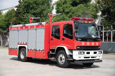 China ISUZU 4000Kgs Dry Chemical Powder Special Fire Truck with Doube Row Cabin for sale