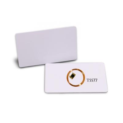 China 125khz Access Control Pvc ID Programmable Customized White Em4305 Rewritable T5577 Chip Card for sale