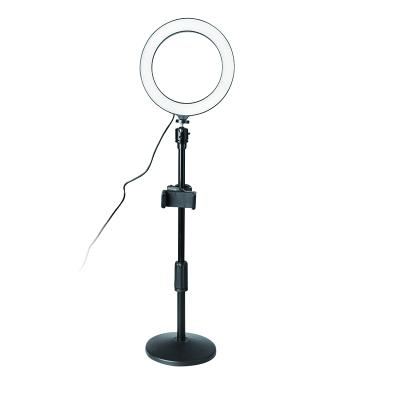 China ZB8-1B popular phone holder with lighting ring 8 inch led ring light with adjustable stand good for youtube video live for sale