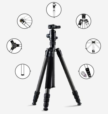 China Professional Outdoor Camera Tripod Portable Digital Camera Tripod 360 Degree Panorama Ball Head Tripod For Camera Camcorder for sale