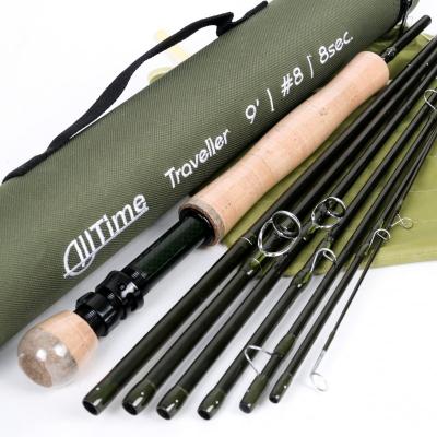 China IM8 Carbon 9ft 8wt 8pc Korean Travel Fly Fishing Rod for sale