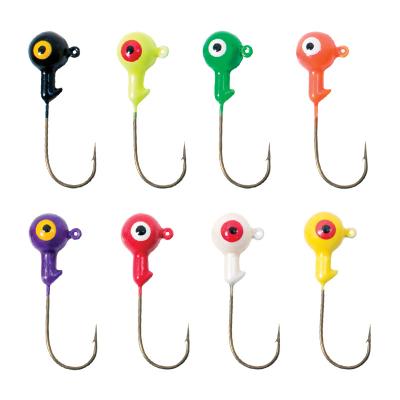 China 100% Lead Painted Single Eye Bass Fishing Tackle Jig Heads for sale