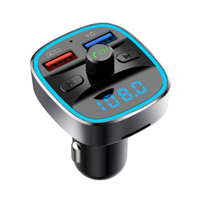 China 2 Car Fast Charger USB Charging QC3.0 Car Kit FM Transmitter Stereo Handsfree Car Mp3 Players for sale