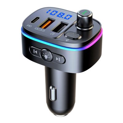 China Dual USB Car Charger FM Transmitter Car MP3 Player Stereo Auxiliary High Quality Smart Noise Canceling Voice Detection Voltage FM Transmitter for sale