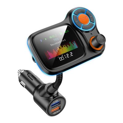 China Aux audio receiver. stereo with led light fast charging QC3.0 charger for car FM transmitter car mp3 player for sale