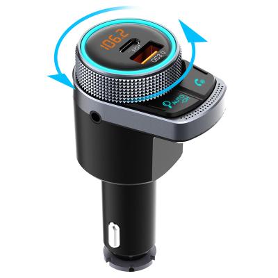 China The best aux audio transmitter type. C Car Charger Receiver Car MP3 Player Fm Stereo Auto Scan Station Voice Aid Usb Qc3.0 PD for sale