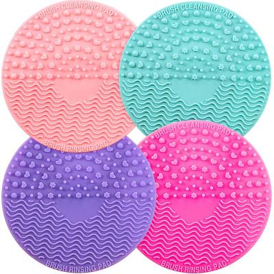 China The beauty care makeup tools around the makeup brush cleaning brush cleaning mat cosmetic brush cleaner protection Mat Portable Washing Tool ScrubberSilicone for sale