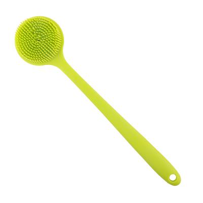 China Modern Body Handle Spa Wash Bath Brush Silicone Long Body Scrub Playbrush for sale