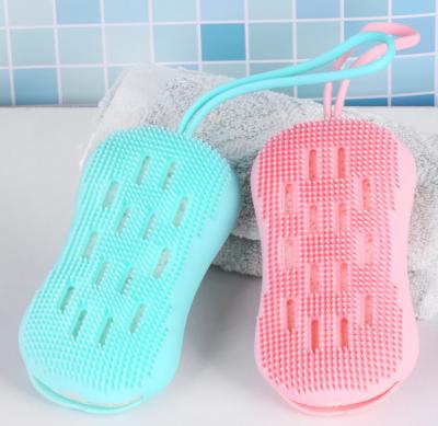 China Body Bath Sponge Baby Round Silicone Body Brush Scrub for sale