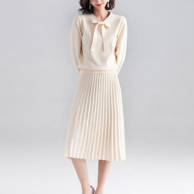 China Wholesale Women Winter Anti-pilling Sweater Dress Two Piece Set for sale