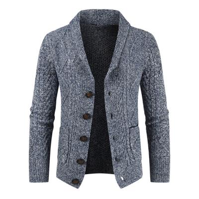 China Anti Shrink Custom Mens Knitted Casual Long Sleeve Cardigan Sweater for sale